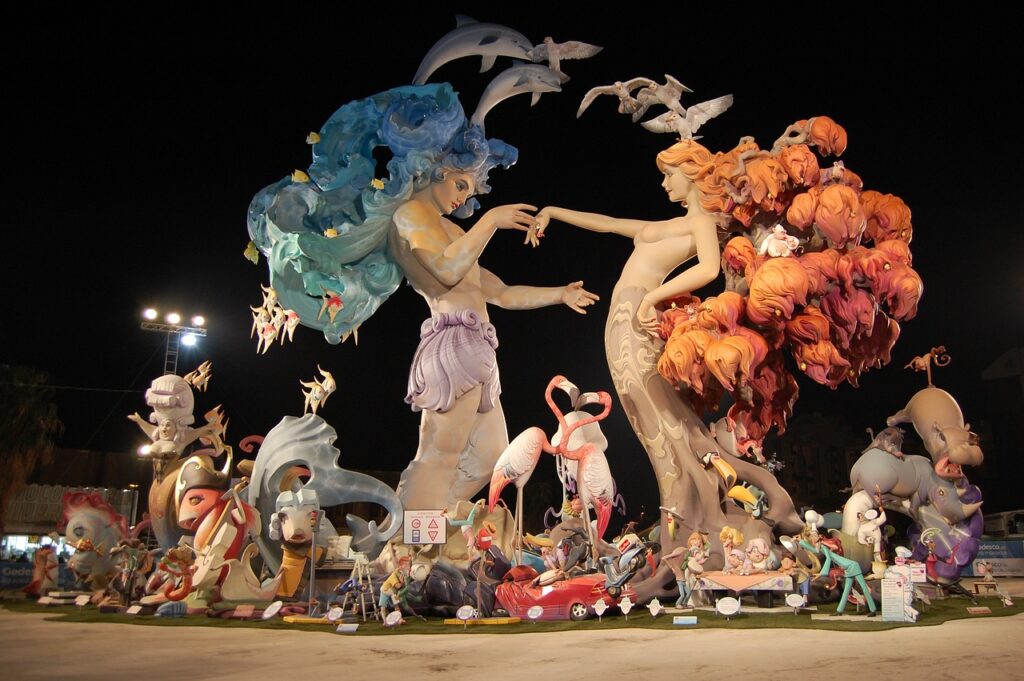 las fallas festival in valencia 