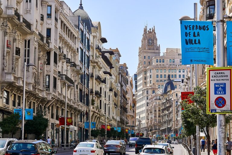 Gran via street in Madrid