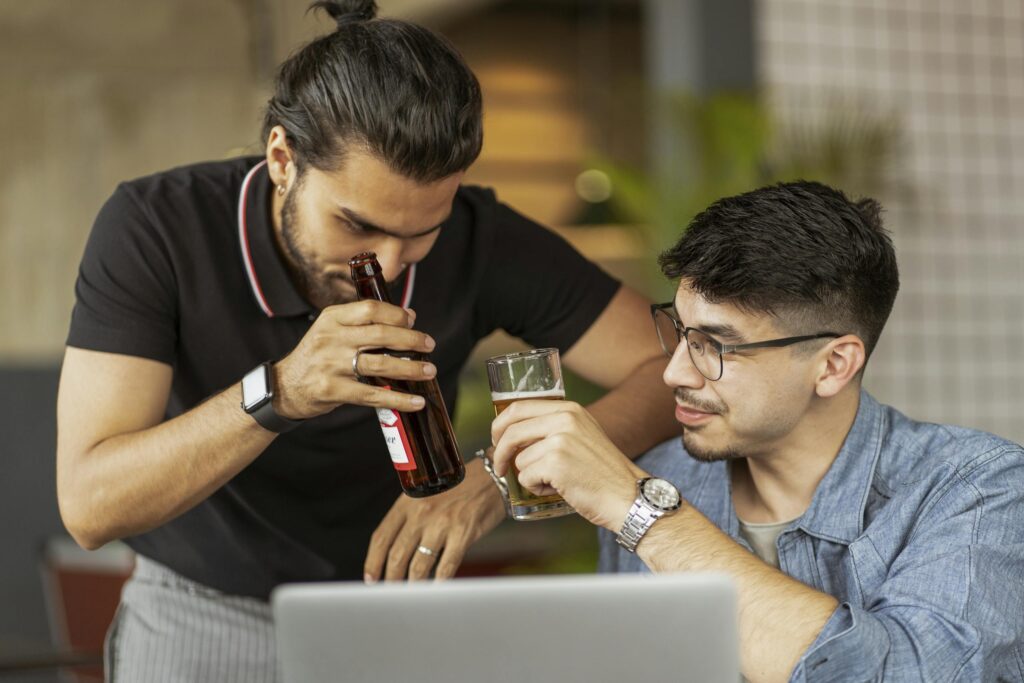 Men Drinking spanish Beers