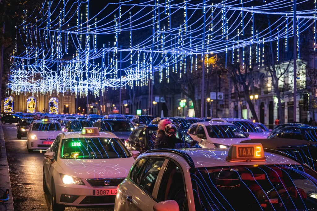 Neon Lights on Road during Night Time