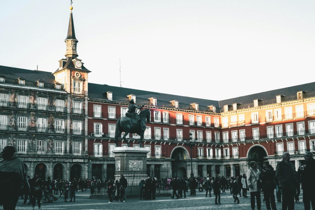 People Gathering Near Plaza mayor